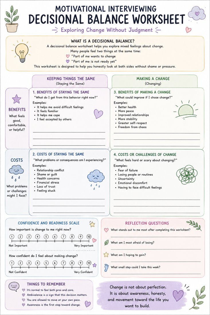 Decisional Balance Worksheet