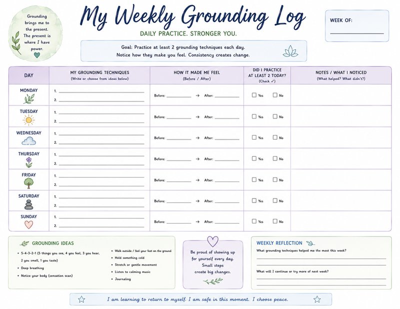 My Weekly Grounding Log